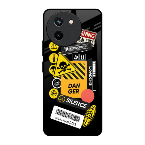 Danger Signs Glossy Case for Vivo T3X 5G