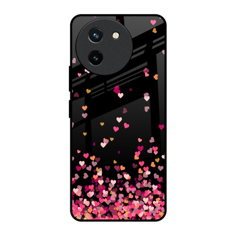 Heart Rain Fall Glossy Case For Vivo T3X 5G