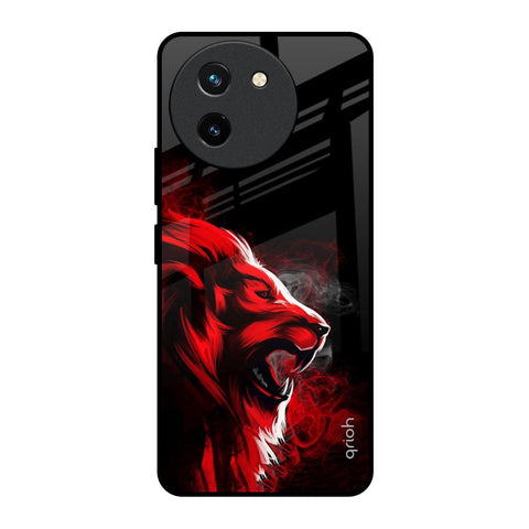 Red Angry Lion Glossy Case for Vivo T3X 5G