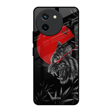 Red Moon Tiger Glossy Case for Vivo T3X 5G