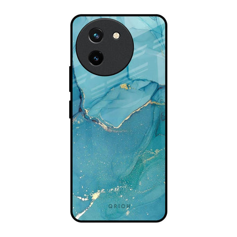 Blue Golden Glitter Glossy Case for Vivo T3X 5G