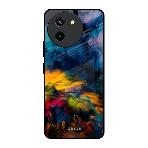 Multicolor Oil Painting Glossy Case for Vivo T3X 5G