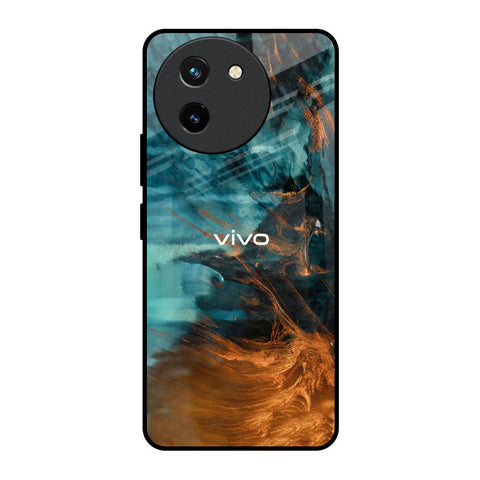 Golden Splash Glossy Case for Vivo T3X 5G