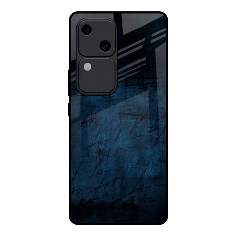 Dark Blue Grunge Glossy Case for Vivo V30 5G