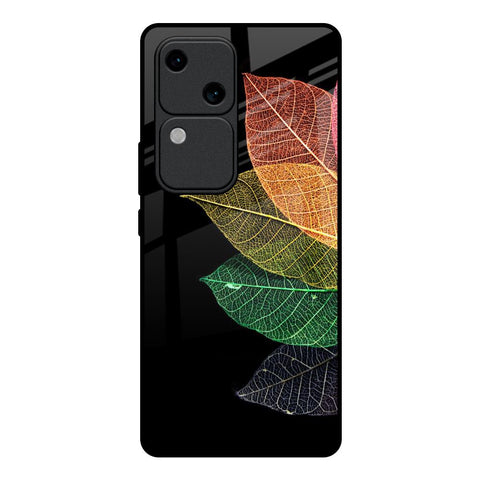 Colorful Leaves Glossy Case for Vivo V30 5G