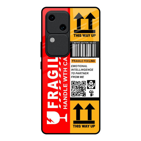 Handle With Care Glossy Case for Vivo V30 5G