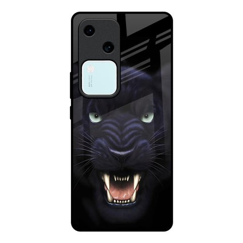 Angry Black Leopard Glossy Case for Vivo V30 5G