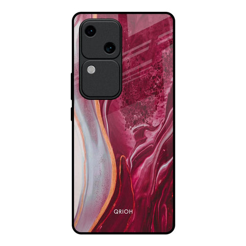 Crimson Ruby Glossy Case for Vivo V30 5G