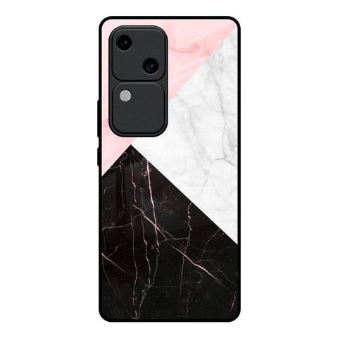 Marble Collage Art Glossy Case For Vivo V30 5G