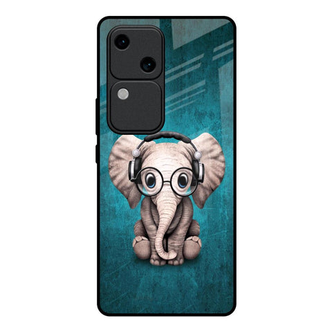 Adorable Baby Elephant Glossy Case For Vivo V30 5G