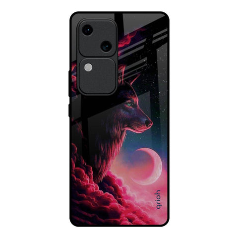 Moon Wolf Glossy Case for Vivo V30 5G