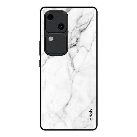 Modern White Marble Glossy Case for Vivo V30 5G