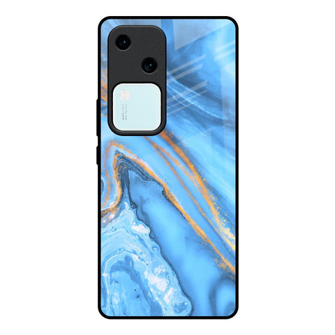 Vibrant Blue Marble Glossy Case for Vivo V30 5G