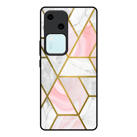 Geometrical Marble Glossy Case for Vivo V30 5G
