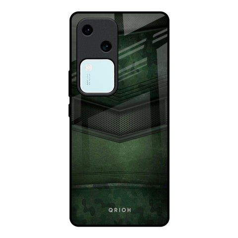 Green Leather Glossy Case for Vivo V30 5G