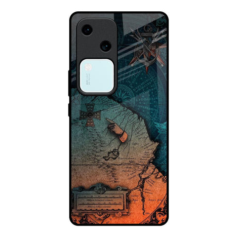 Geographical Map Glossy Case for Vivo V30 5G