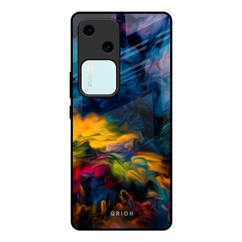 Multicolor Oil Painting Glossy Case for Vivo V30 5G