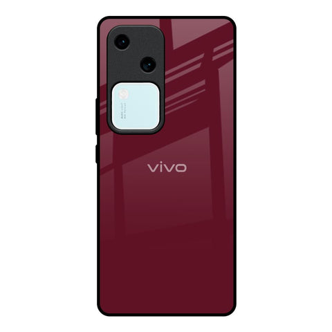 Classic Burgundy Glossy Case for Vivo V30 5G