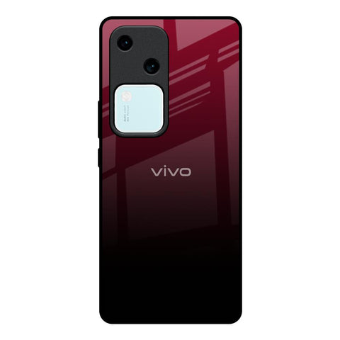 Wine Red Glossy Case For Vivo V30 5G