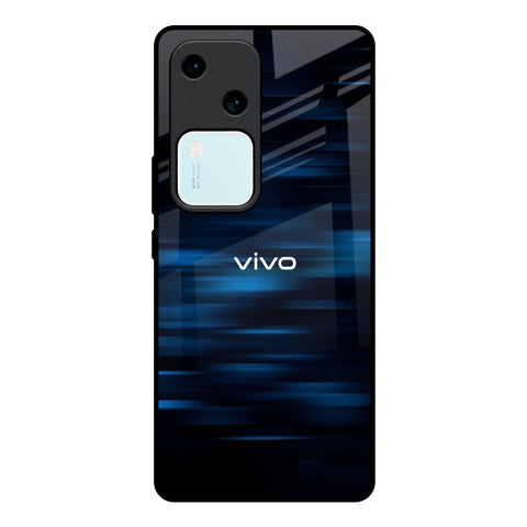 Blue Rough Abstract Glossy Case for Vivo V30 5G