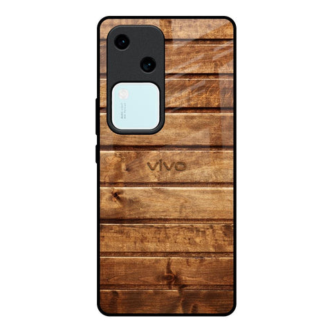 Wooden Planks Glossy Case for Vivo V30 5G