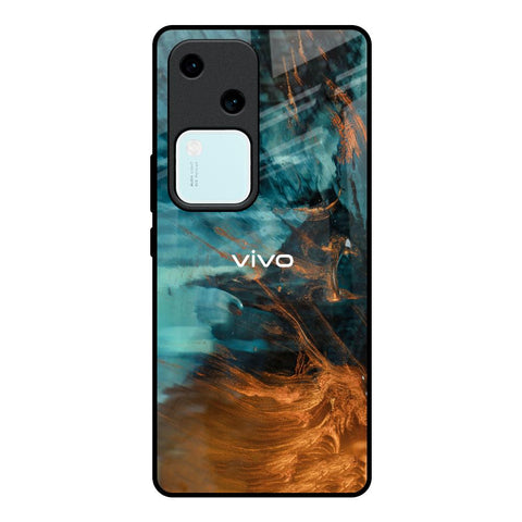 Golden Splash Glossy Case for Vivo V30 5G