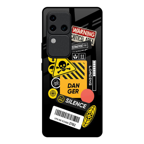 Danger Signs Glossy Case for Vivo V30 Pro 5G