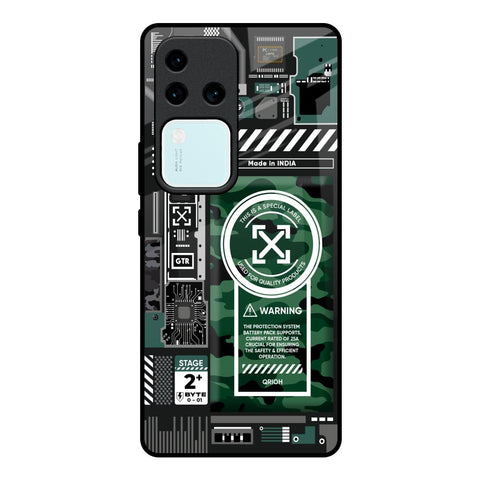 Green Camo Circuit Glossy Case for Vivo V30 Pro 5G