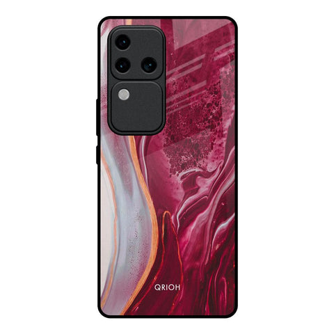 Crimson Ruby Glossy Case for Vivo V30 Pro 5G