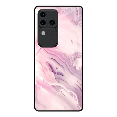 Diamond Pink Gradient Glossy Case For Vivo V30 Pro 5G