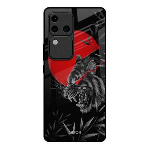 Red Moon Tiger Glossy Case for Vivo V30 Pro 5G