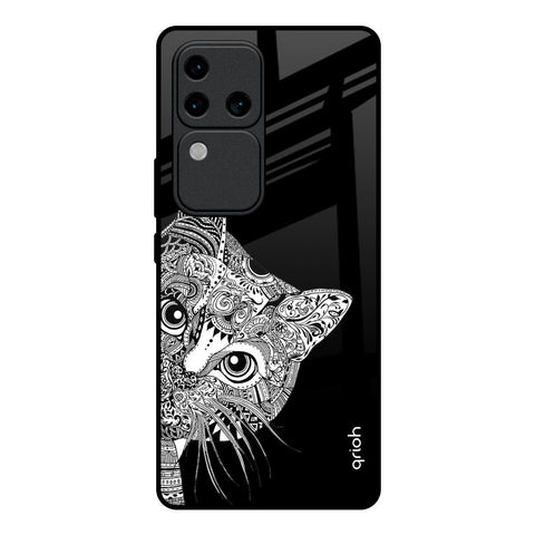 Kitten Mandala Glossy Case for Vivo V30 Pro 5G