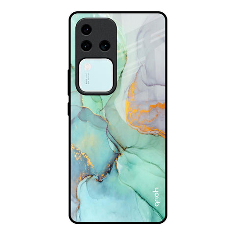 Green Marble Glossy Case for Vivo V30 Pro 5G