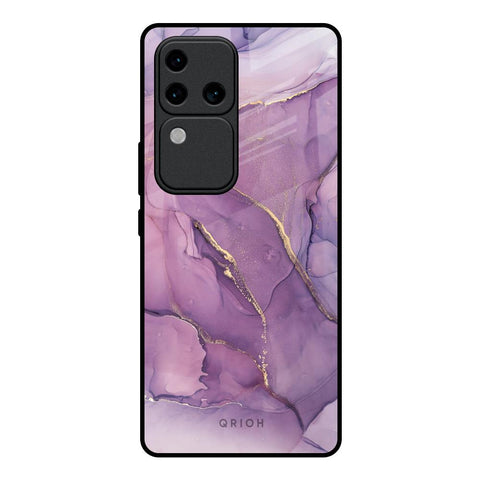 Purple Gold Marble Glossy Case for Vivo V30 Pro 5G