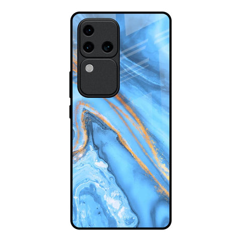 Vibrant Blue Marble Glossy Case for Vivo V30 Pro 5G