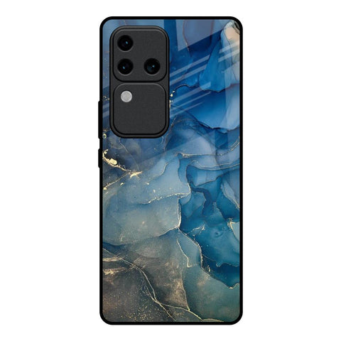 Blue Cool Marble Glossy Case for Vivo V30 Pro 5G