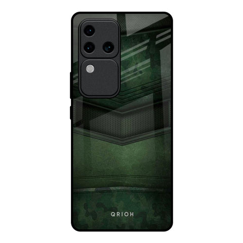 Green Leather Glossy Case for Vivo V30 Pro 5G
