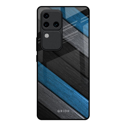 Multicolor Wooden Effect Glossy Case for Vivo V30 Pro 5G
