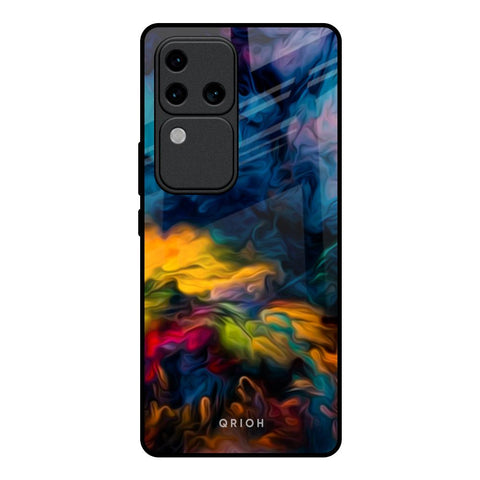 Multicolor Oil Painting Glossy Case for Vivo V30 Pro 5G
