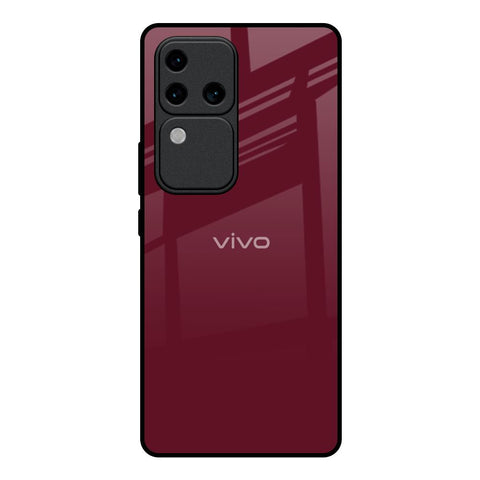 Classic Burgundy Glossy Case for Vivo V30 Pro 5G
