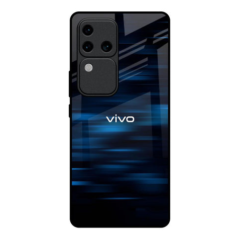 Blue Rough Abstract Glossy Case for Vivo V30 Pro 5G