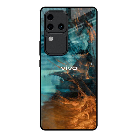 Golden Splash Glossy Case for Vivo V30 Pro 5G