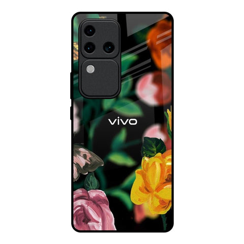 Flowers & Butterfly Glossy Case for Vivo V30 Pro 5G