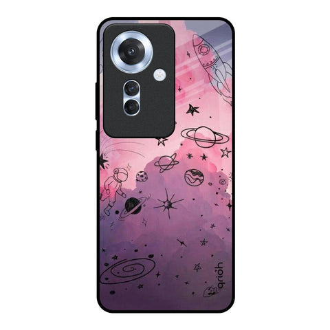 Space Doodles Glossy Case for Oppo F25 Pro 5G