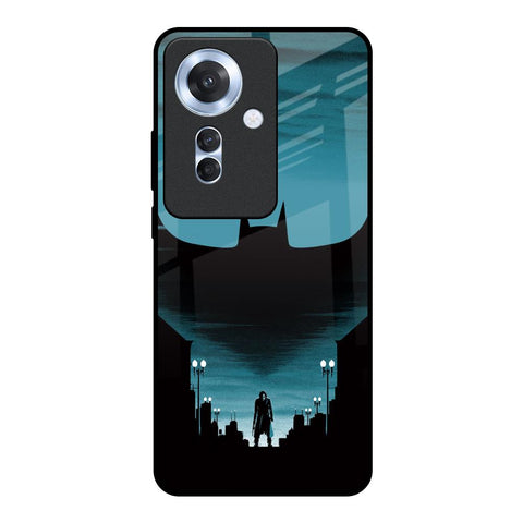 Cyan Bat Glossy Case for Oppo F25 Pro 5G