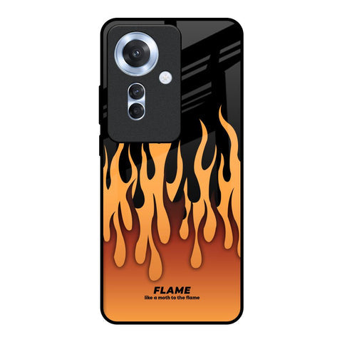 Fire Flame Glossy Case for Oppo F25 Pro 5G