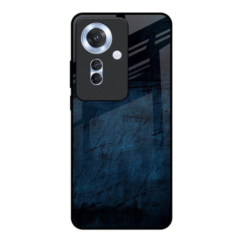 Dark Blue Grunge Glossy Case for Oppo F25 Pro 5G