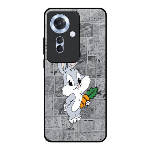 Cute Baby Bunny Glossy Case for Oppo F25 Pro 5G