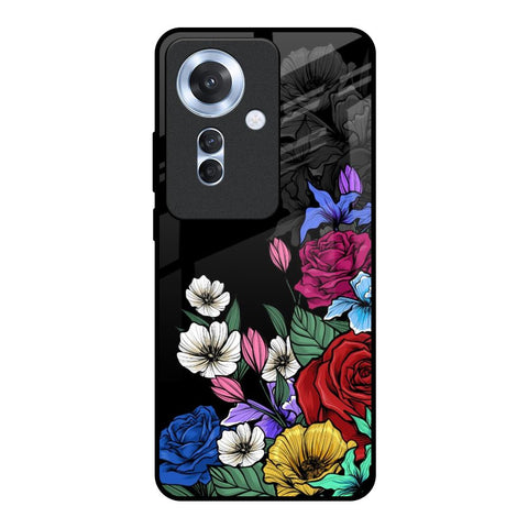 Rose Flower Bunch Art Glossy Case for Oppo F25 Pro 5G