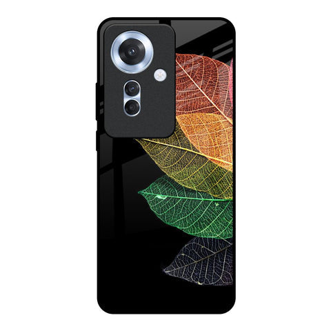 Colorful Leaves Glossy Case for Oppo F25 Pro 5G